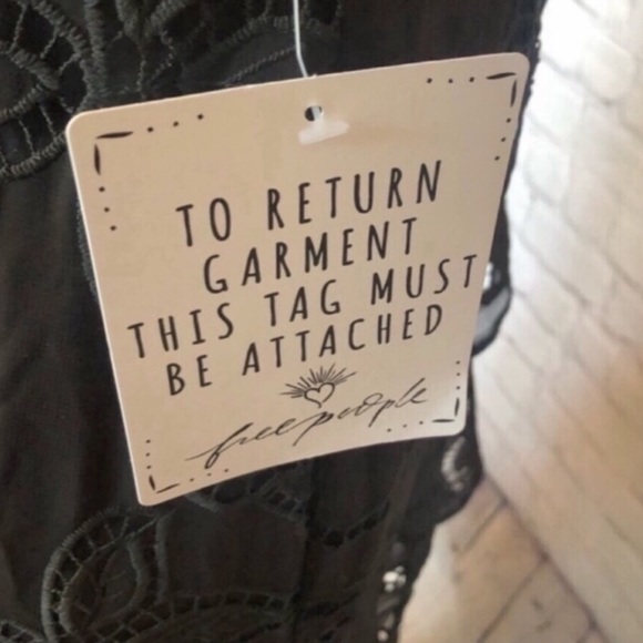 NWT FREE PEOPLE / black eyelet high low maxi dress - Picture 6 of 8